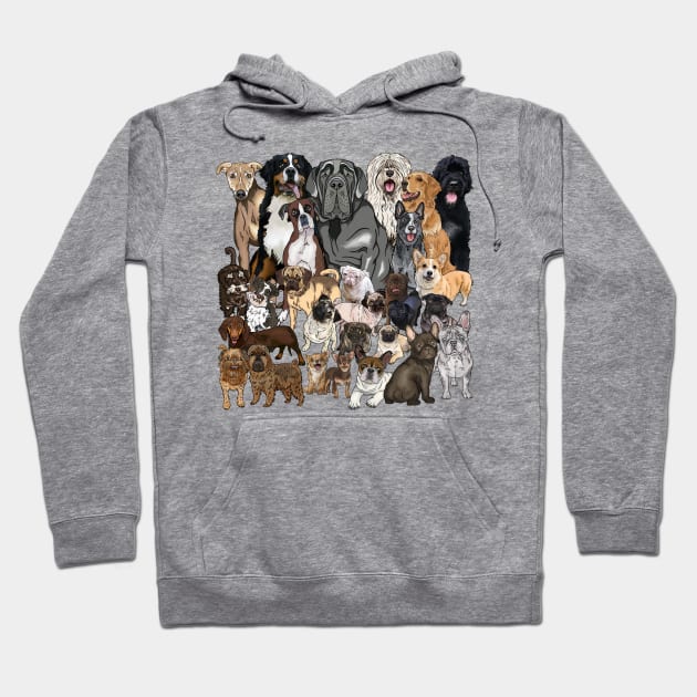 Dogpile! Hoodie by FivePugs